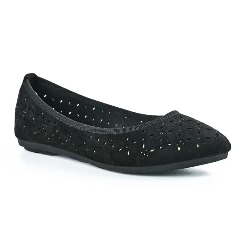 Ballerines | VICE VERSA Ballerines Ajourees Femme Noir Avec Strass