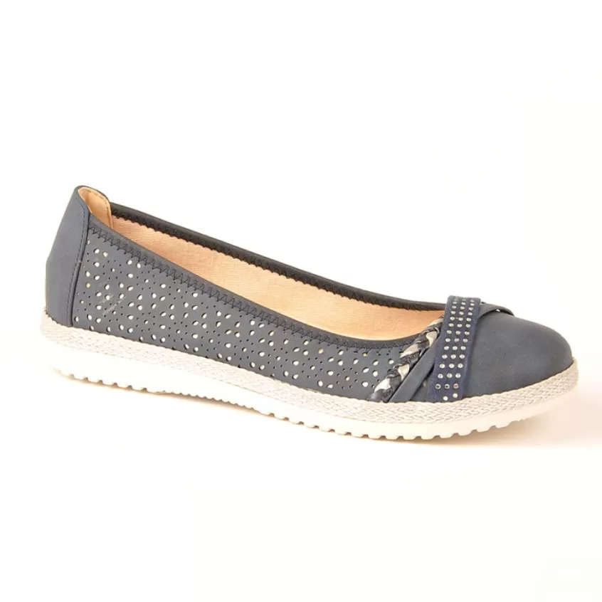 Chaussures Confort | SCALINA Ballerines Femme Bleu Marine