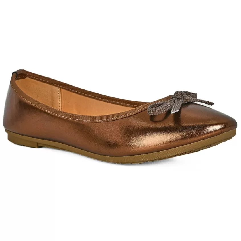 Ballerines | VICE VERSA Ballerines Femme Bronze A Noeud