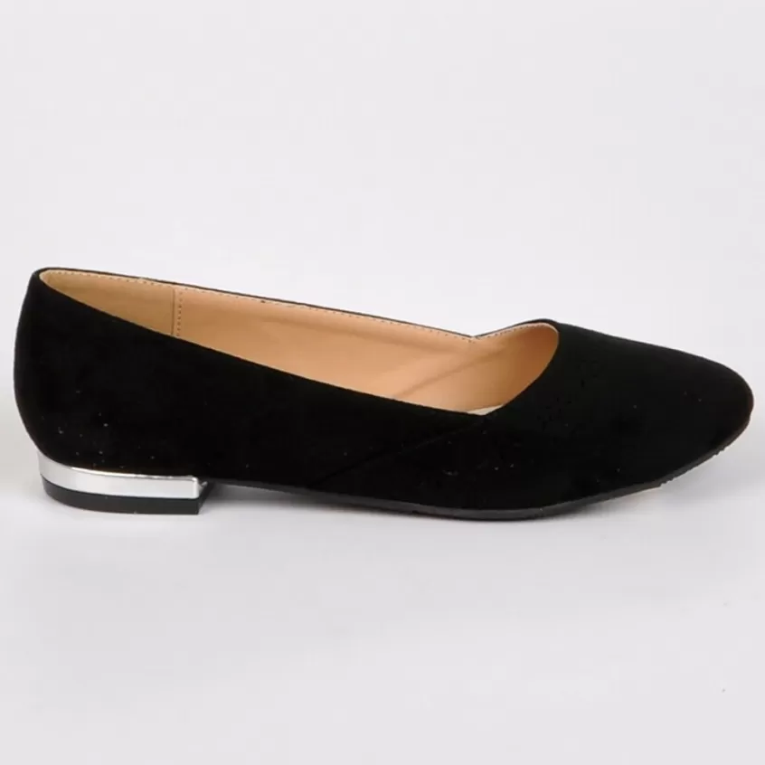 Ballerines | VICE VERSA Ballerines Femme Noir Au Talon Argente