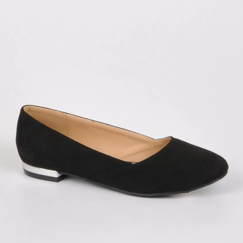 Ballerines | VICE VERSA Ballerines Femme Noir Au Talon Argente