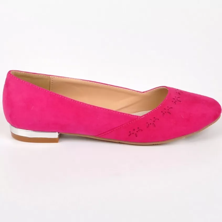 Ballerines | VICE VERSA Ballerines Femme Rose Fuschia Au Talon Argente