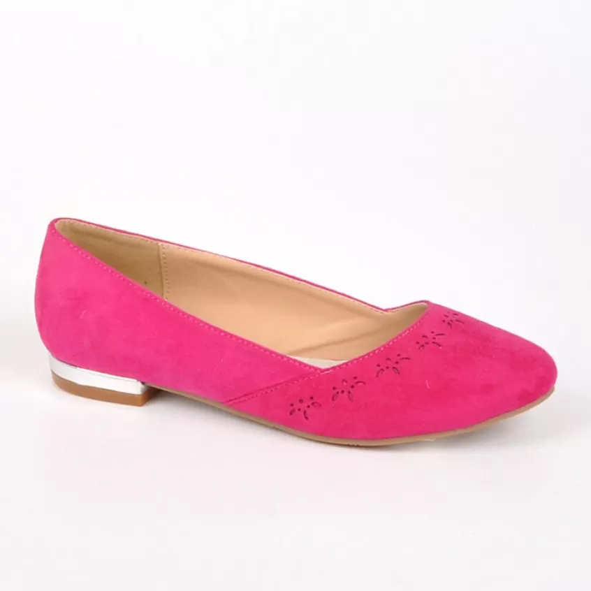 Ballerines | VICE VERSA Ballerines Femme Rose Fuschia Au Talon Argente