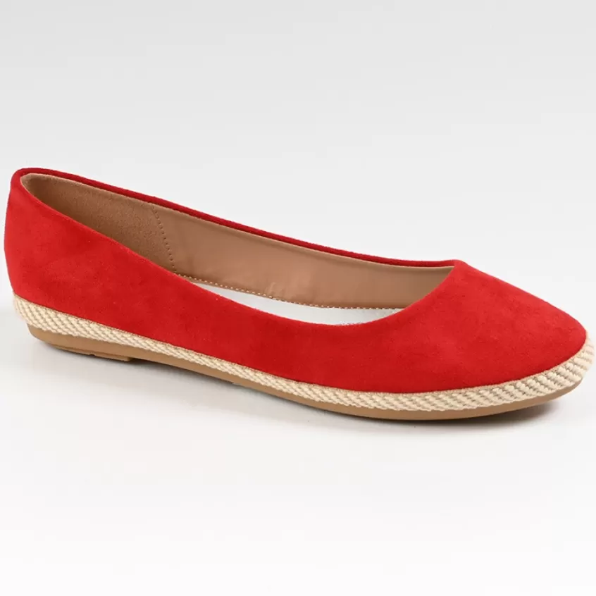 Ballerines | VICE VERSA Ballerines Femme Rouges Semelle Tressee