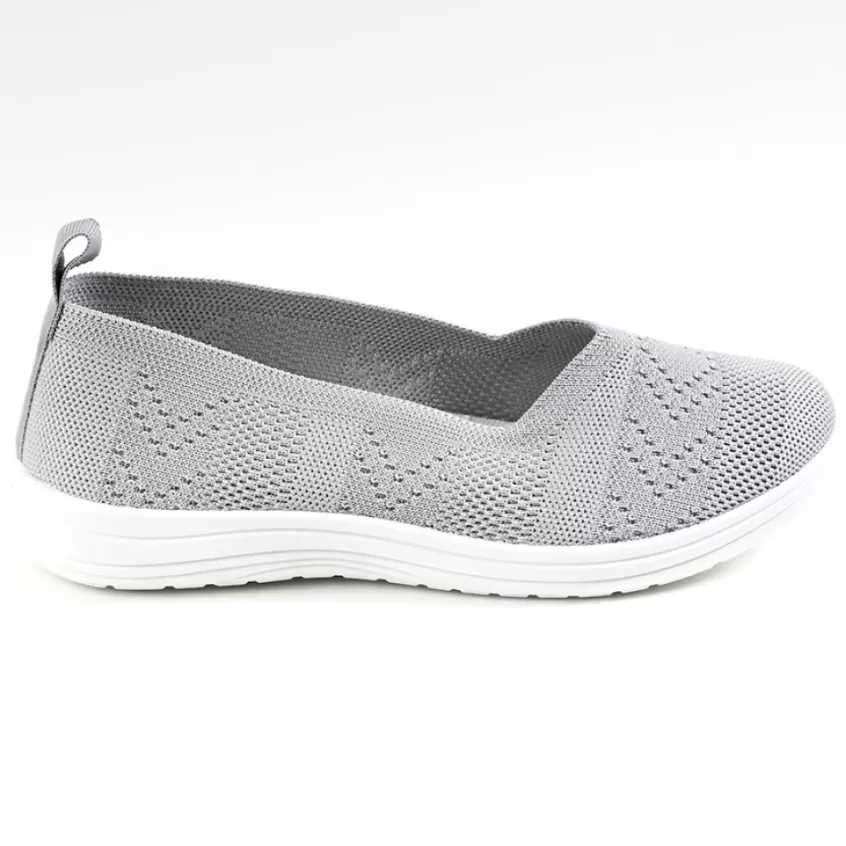 Chaussures Confort | SCALINA Ballerines Femme Gris