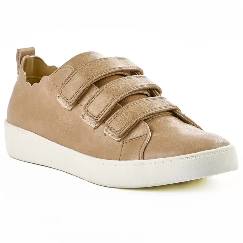 Baskets, Sneakers | STREET LIFE Baskets A Scratchs Femme Beige