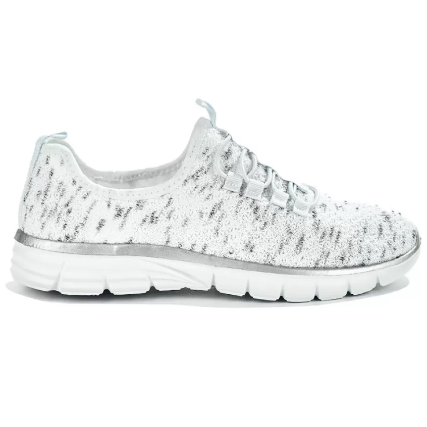 Baskets, Sneakers | STREET LIFE Baskets Avec Lacets Elastiques Femme Blanc Chine