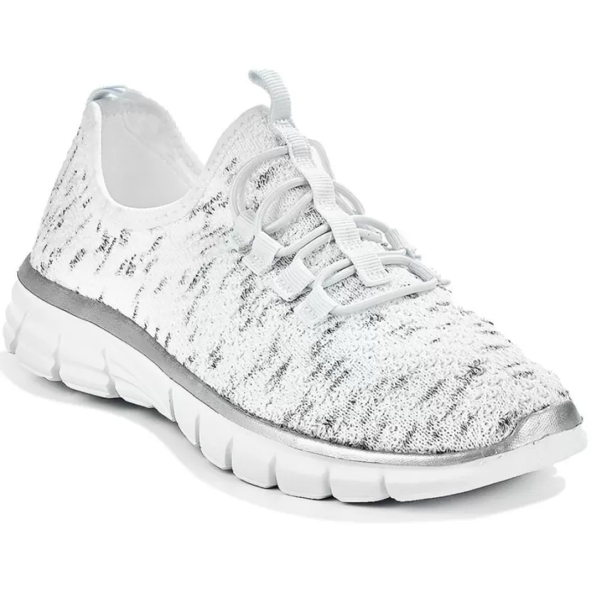 Baskets, Sneakers | STREET LIFE Baskets Avec Lacets Elastiques Femme Blanc Chine