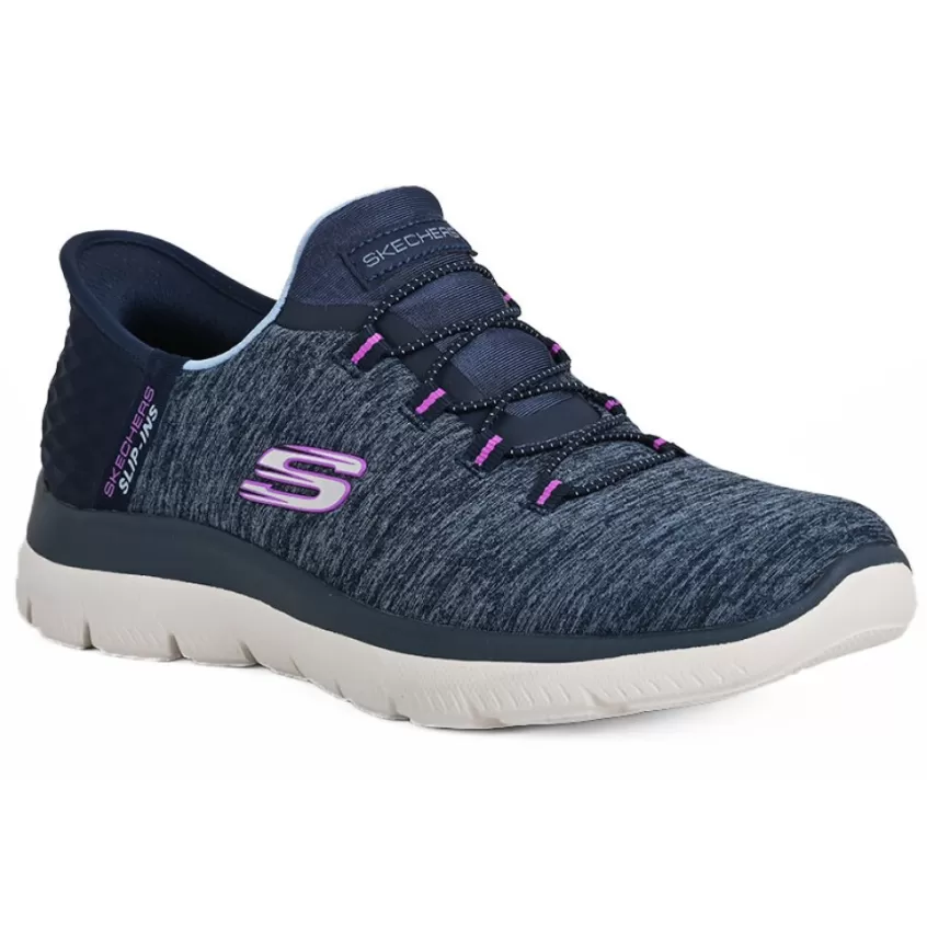 Baskets, Sneakers | SKECHERS Baskets Femme Bleu Marine Slip-Ins Summits