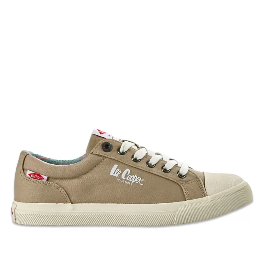 Baskets, Sneakers | LEE COOPER Baskets Femme En Toile Beige