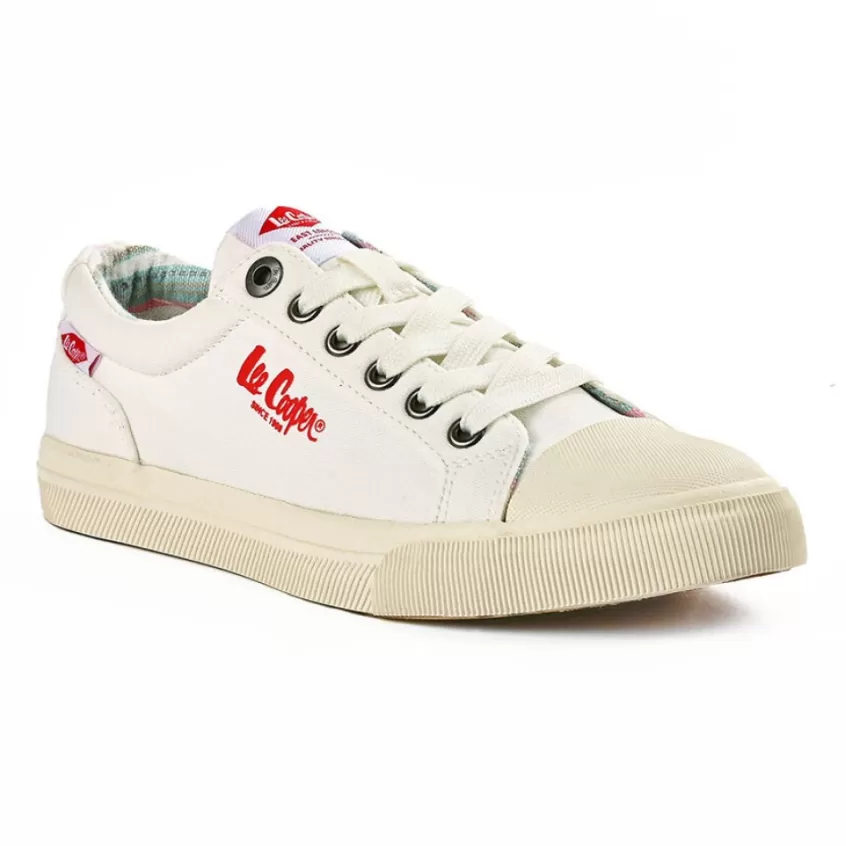 Baskets, Sneakers | LEE COOPER Baskets Femme En Toile Blanche