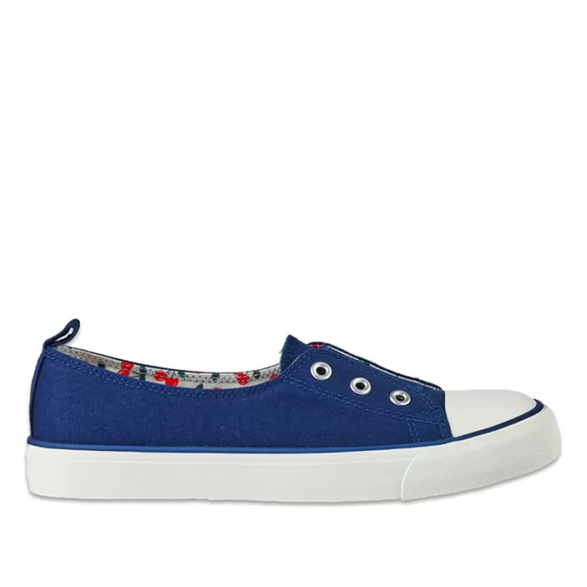 Baskets, Sneakers | STREET LIFE Baskets Femme En Toile Bleu Marine