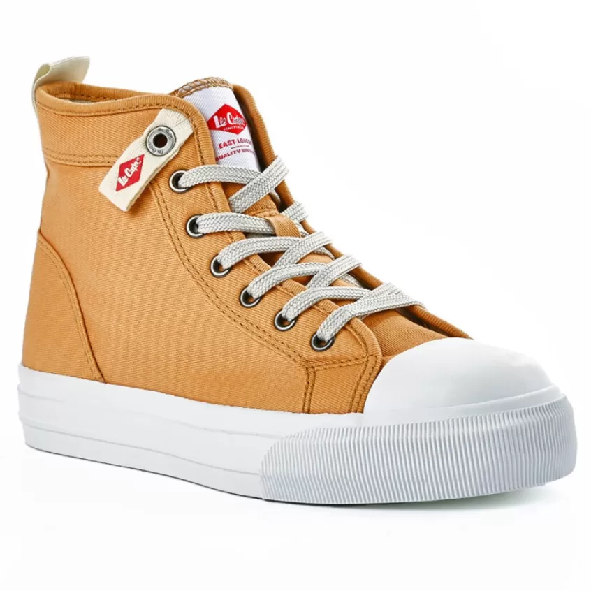 Baskets, Sneakers | LEE COOPER Baskets Femme En Toile Camel