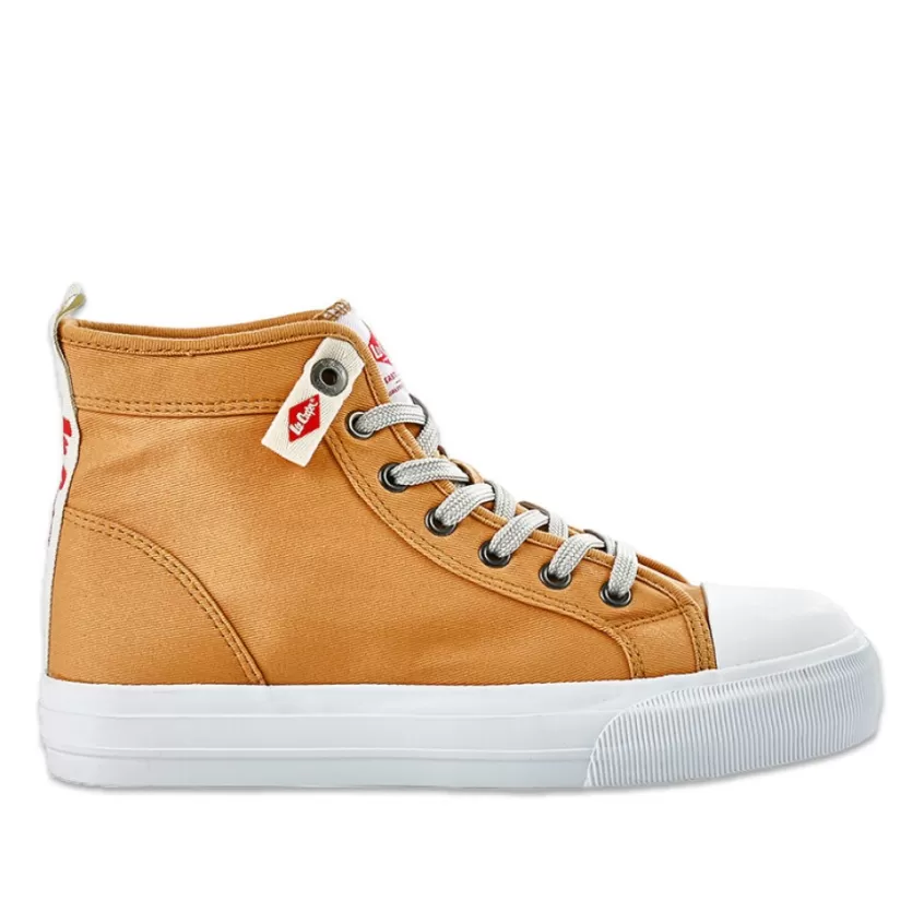 Baskets, Sneakers | LEE COOPER Baskets Femme En Toile Camel