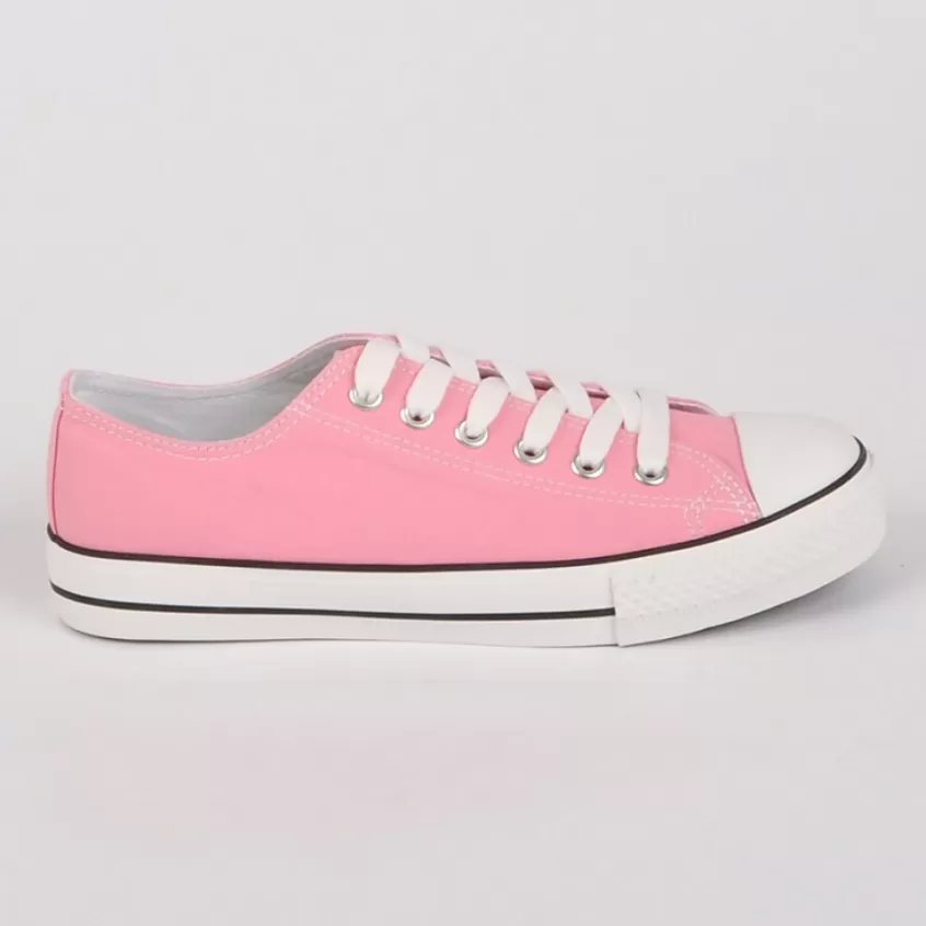 Baskets, Sneakers | STREET LIFE Baskets Femme En Toile Rose