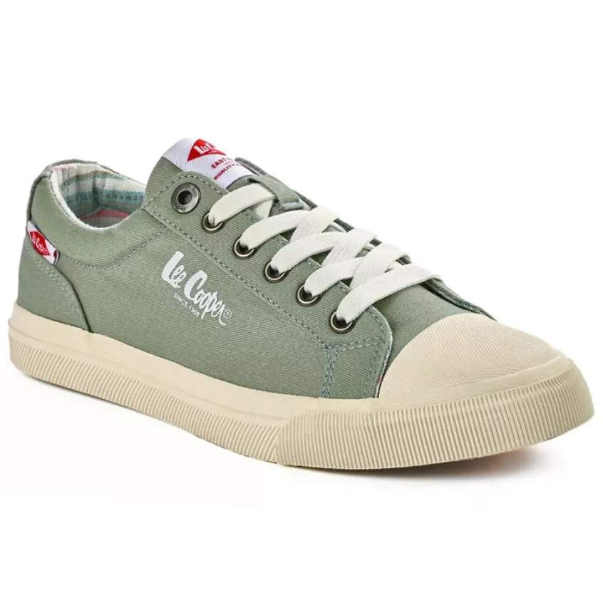 Baskets, Sneakers | LEE COOPER Baskets Femme En Toile Verte