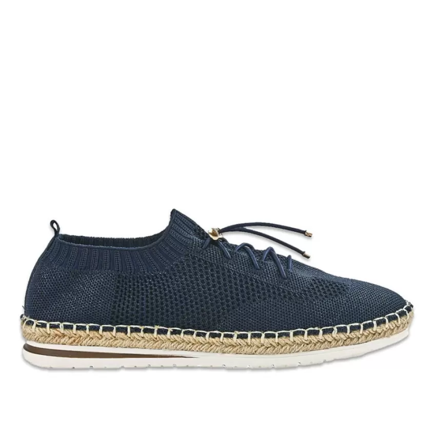 Baskets, Sneakers | STREET LIFE Baskets Femme Maille Bleu Marine Lacets Elastiques