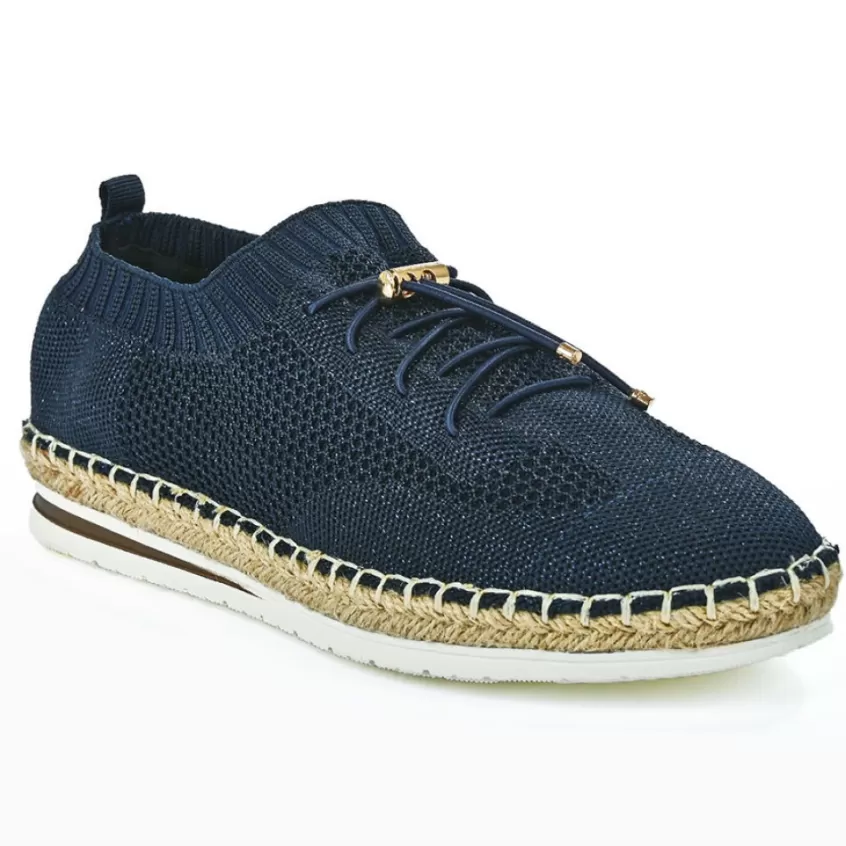 Baskets, Sneakers | STREET LIFE Baskets Femme Maille Bleu Marine Lacets Elastiques