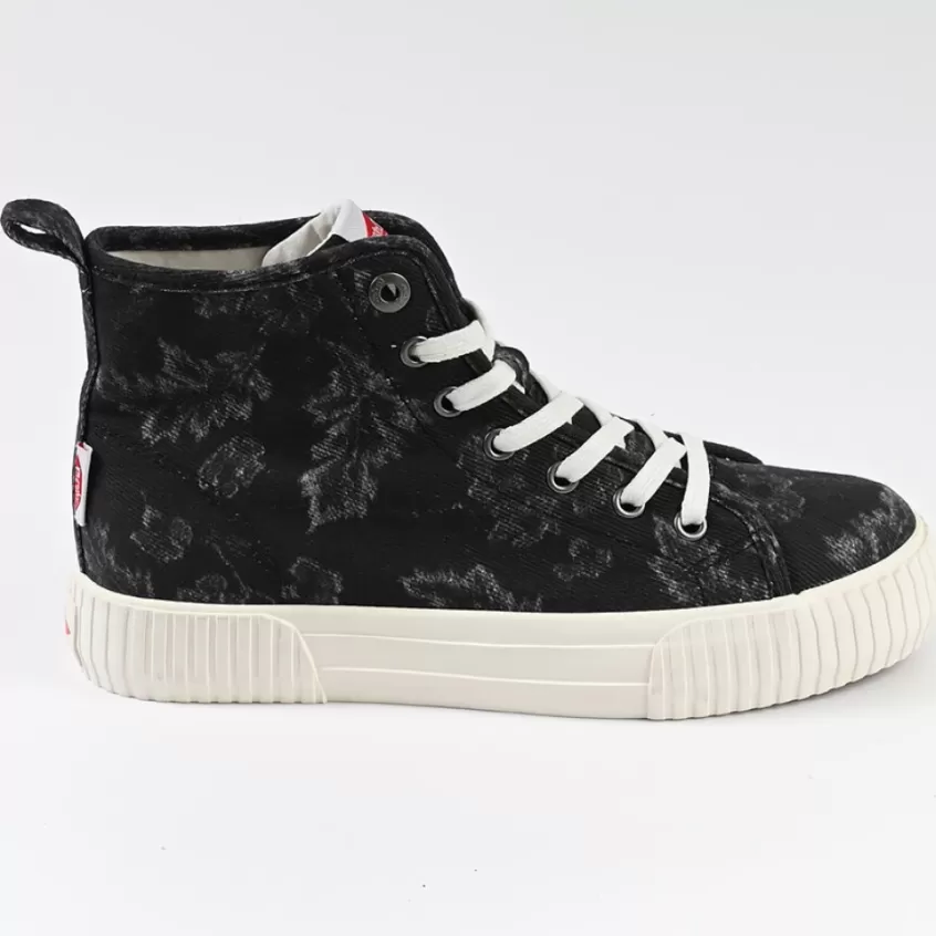 Baskets, Sneakers | LEE COOPER Baskets Femme Noir Imprime Fleuri