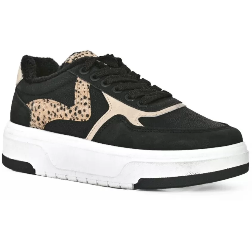 Baskets, Sneakers | STREET LIFE Baskets Femme Noir Motif Leopard