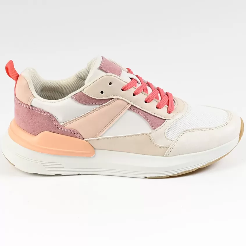 Baskets, Sneakers | STREET LIFE Baskets Femme Rose Et Blanc