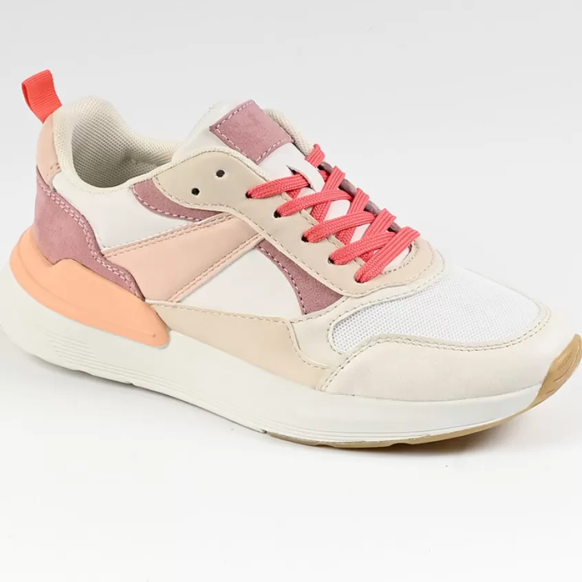 Baskets, Sneakers | STREET LIFE Baskets Femme Rose Et Blanc