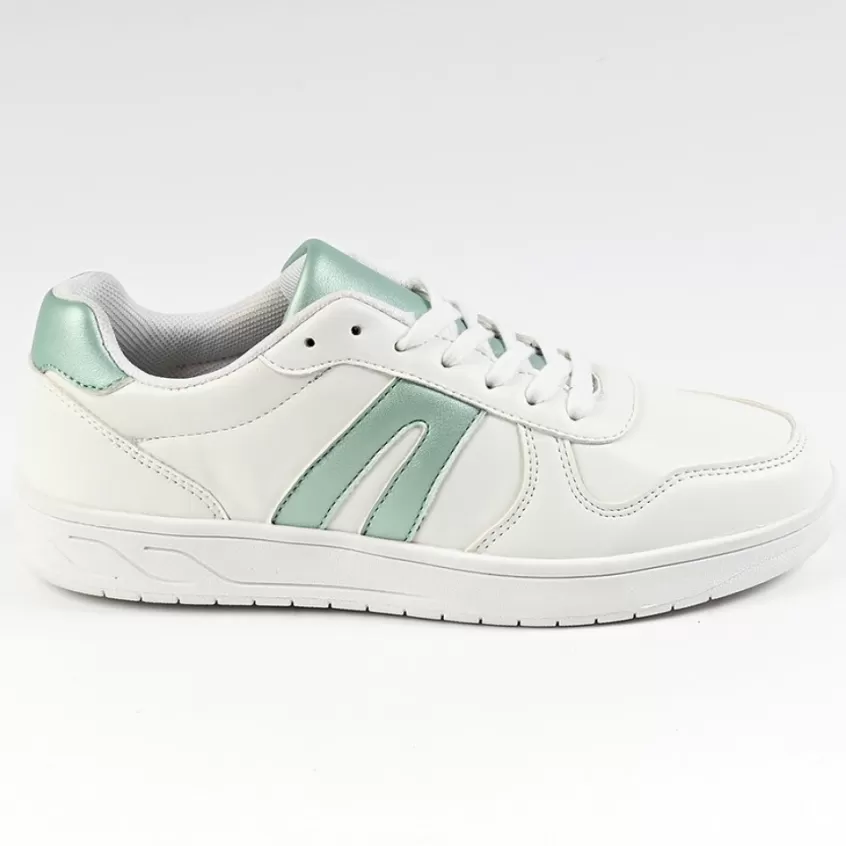 Baskets, Sneakers | STREET LIFE Baskets Femme Blanc/Vert