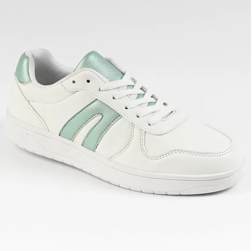 Baskets, Sneakers | STREET LIFE Baskets Femme Blanc/Vert