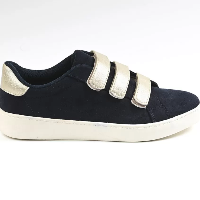 Baskets, Sneakers | STREET LIFE Baskets Femme Bleu Marine Dore