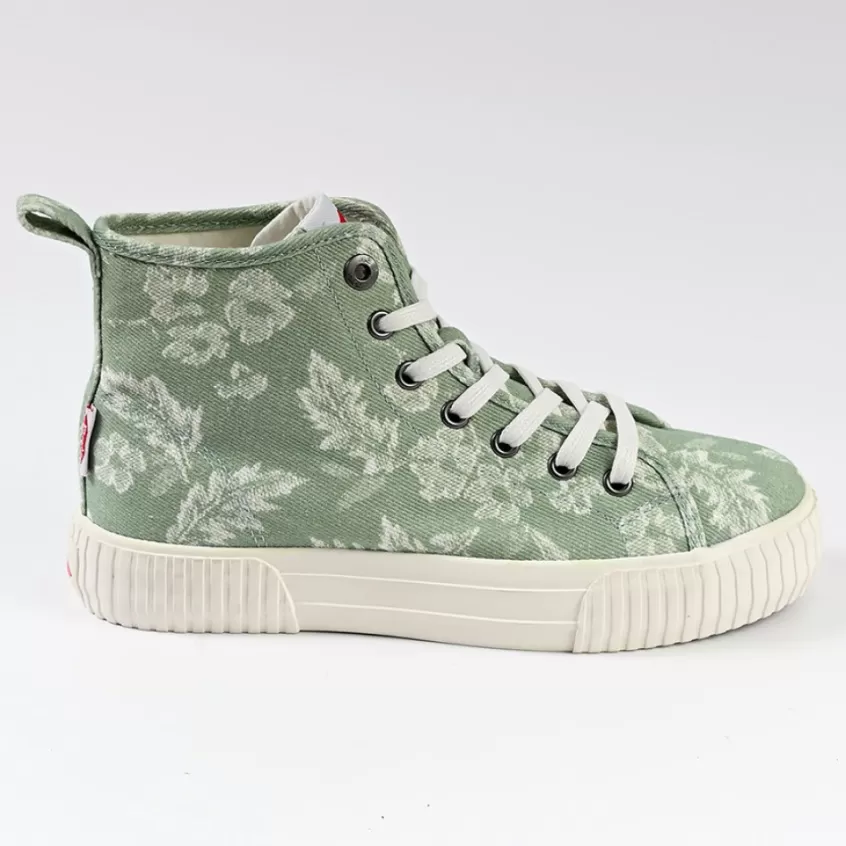 Baskets, Sneakers | LEE COOPER Baskets Femme Vert Imprime Fleuri