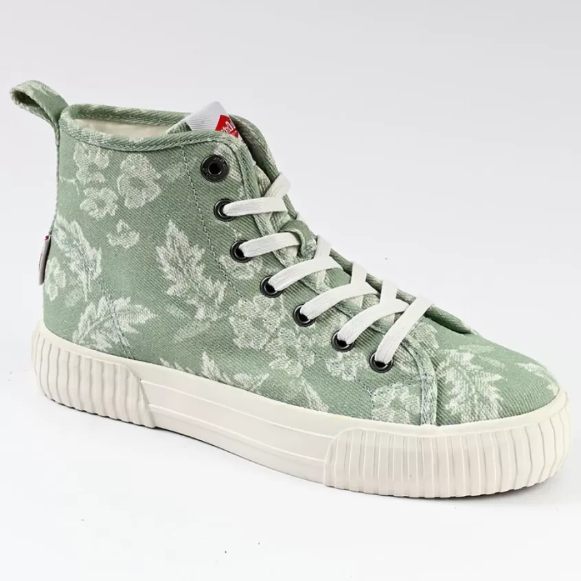 Baskets, Sneakers | LEE COOPER Baskets Femme Vert Imprime Fleuri