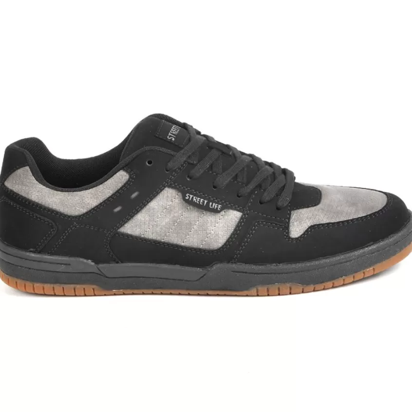 Baskets, Sneakers | STREET LIFE Baskets Homme Aspect Velours Noir