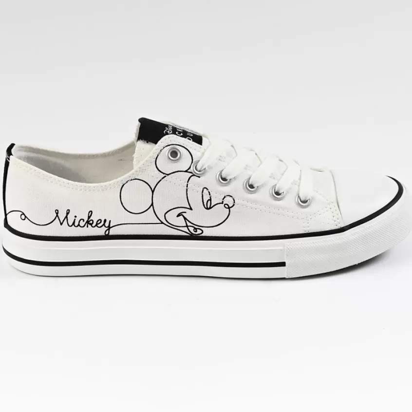 Baskets, Sneakers | MICKEY Baskets Femme En Toile Blanche