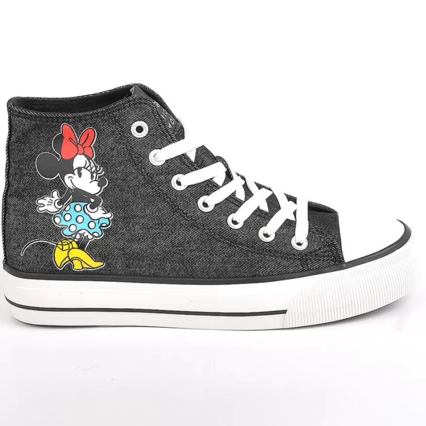 Baskets, Sneakers | MICKEY Baskets Montantes Femme En Toile Noire