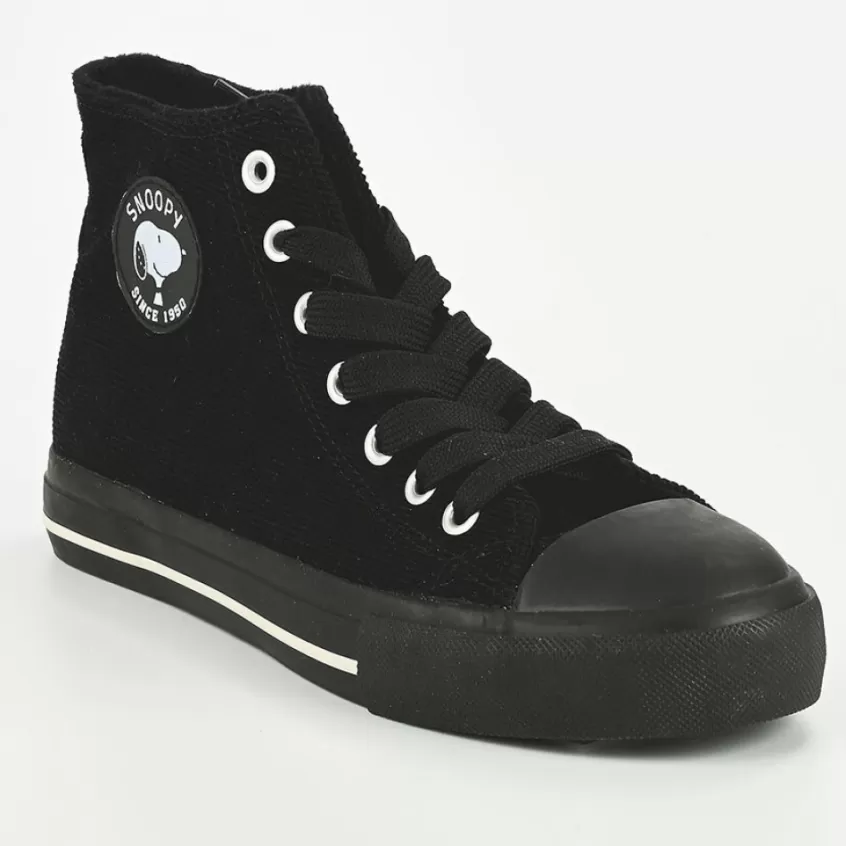 Baskets, Sneakers | SNOOPY Baskets Montantes Femme Noir