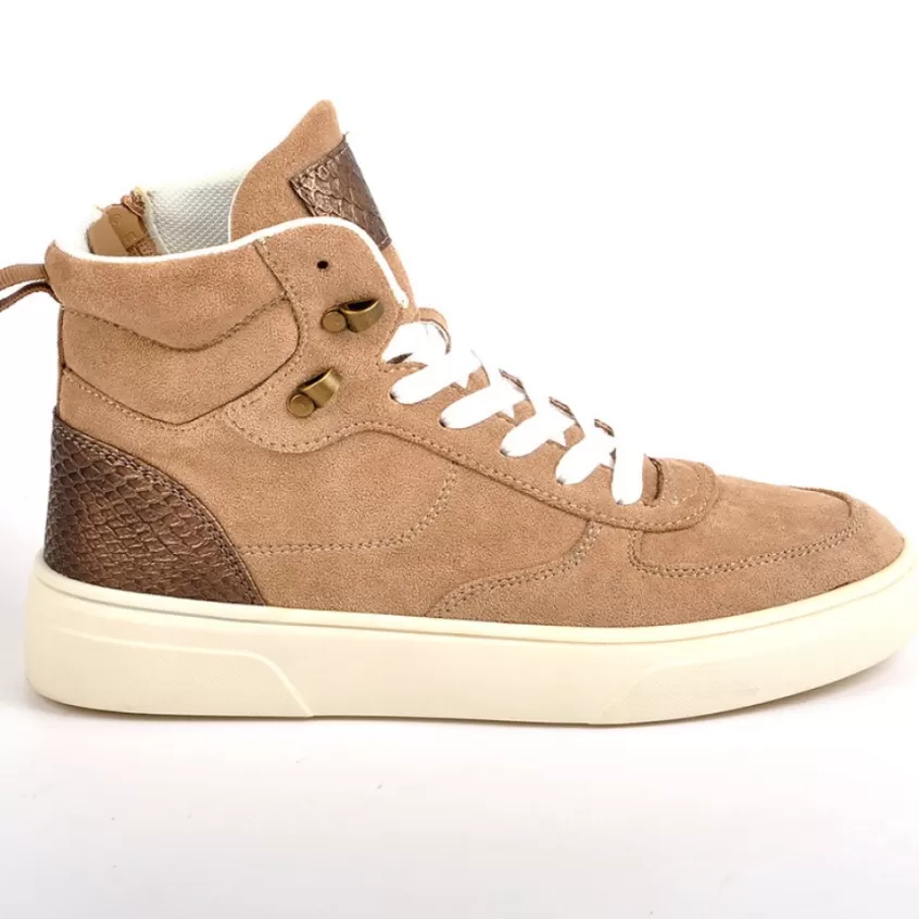 Baskets, Sneakers | STREET LIFE Baskets Montantes Femme Beige