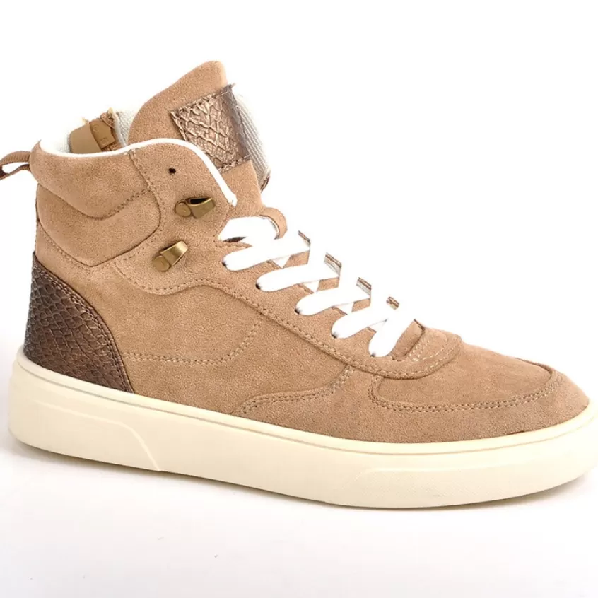 Baskets, Sneakers | STREET LIFE Baskets Montantes Femme Beige