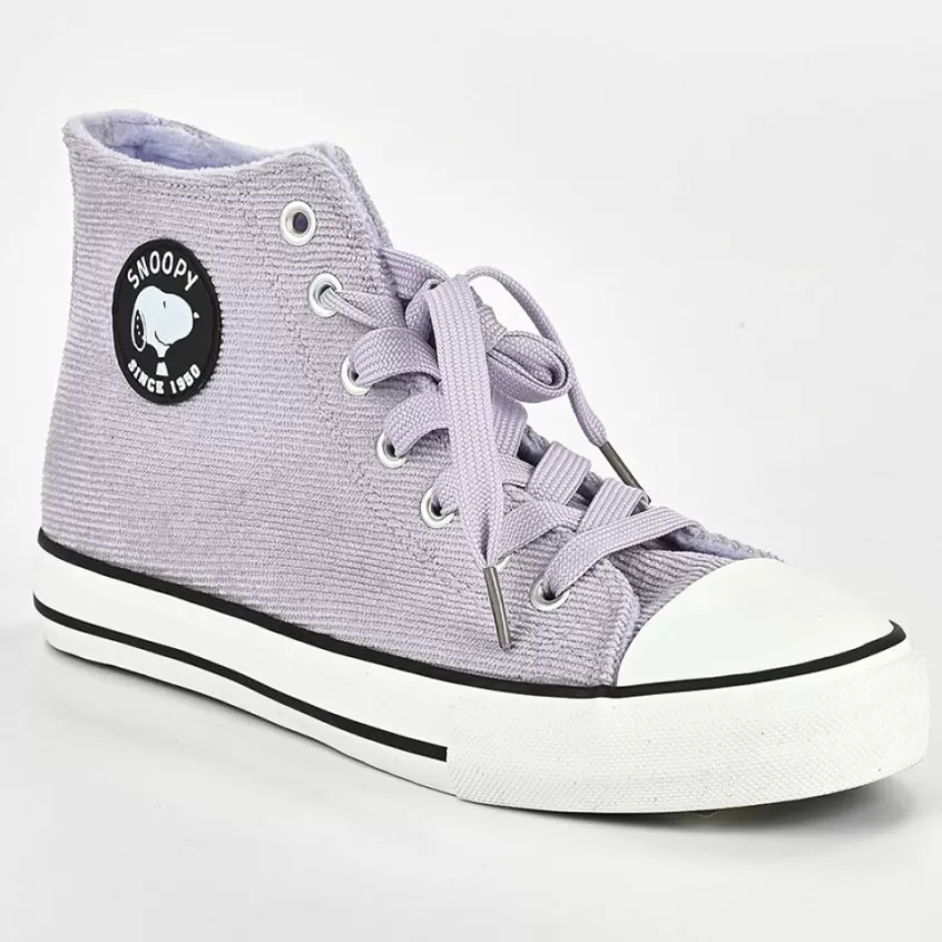 Baskets, Sneakers | SNOOPY Baskets Montantes Femme Violet