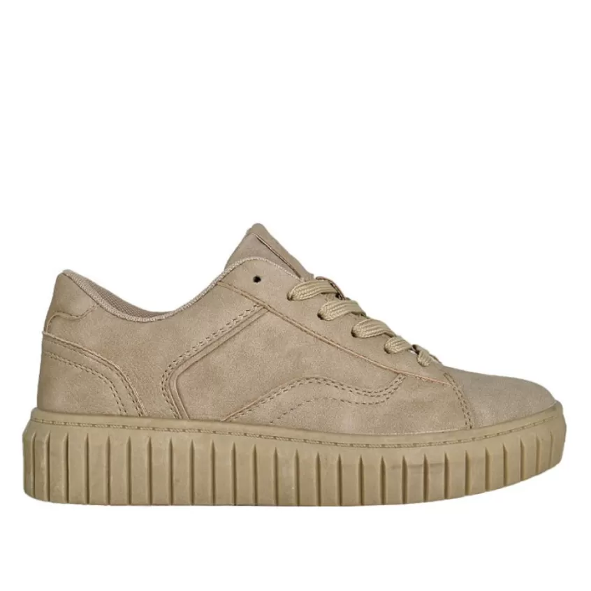 Baskets, Sneakers | STREET LIFE Baskets Plateforme Femme Beige