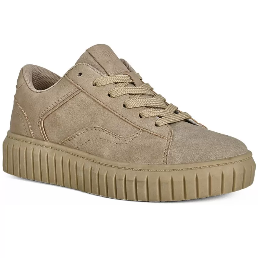 Baskets, Sneakers | STREET LIFE Baskets Plateforme Femme Beige