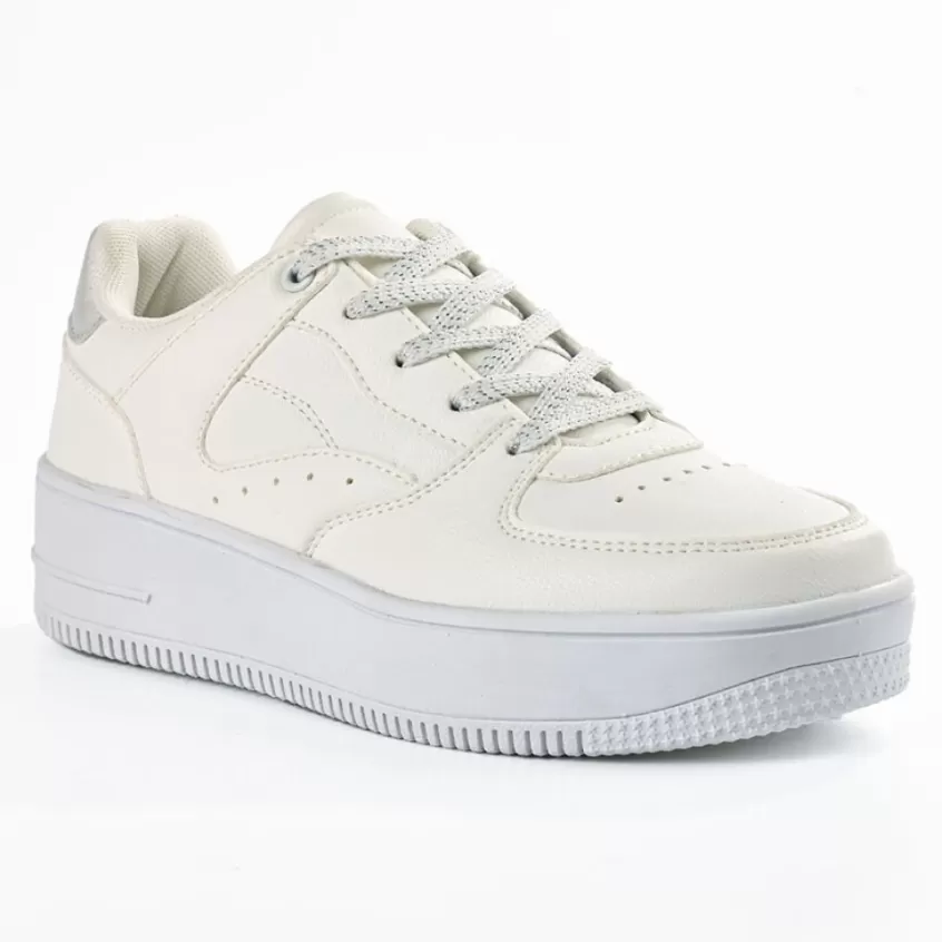 Baskets, Sneakers | STREET LIFE Baskets Plateforme Femme Blanc