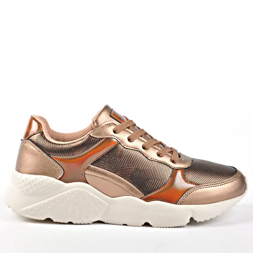 Baskets, Sneakers | GIRL TIME Baskets Sneakers Bi-Matieres Bronze