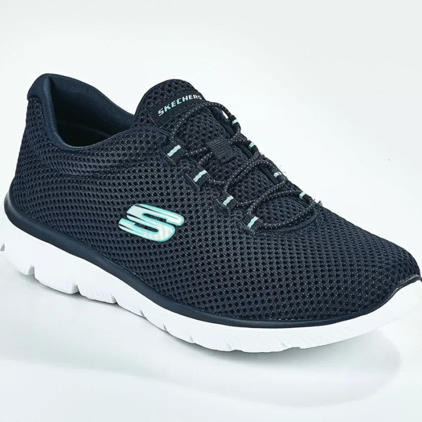 Baskets, Sneakers | SKECHERS Baskets Sneakers Femme Bleu Marine Summits Quick Lapse