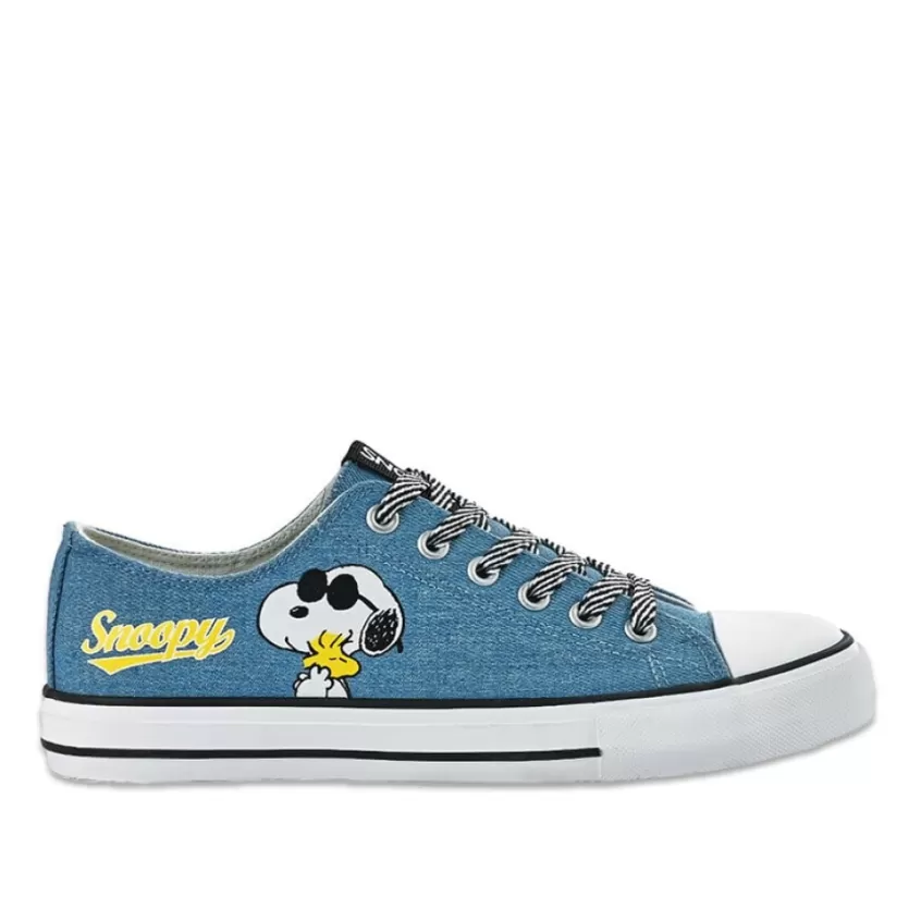 Baskets, Sneakers | SNOOPY Baskets Femme Bleu Jean