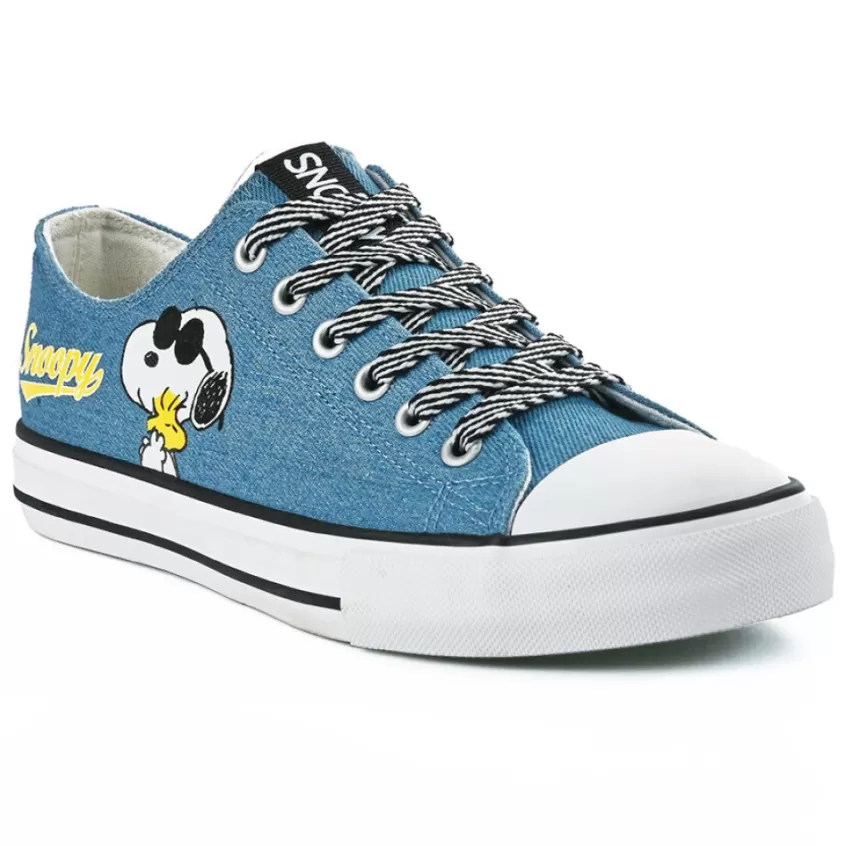 Baskets, Sneakers | SNOOPY Baskets Femme Bleu Jean