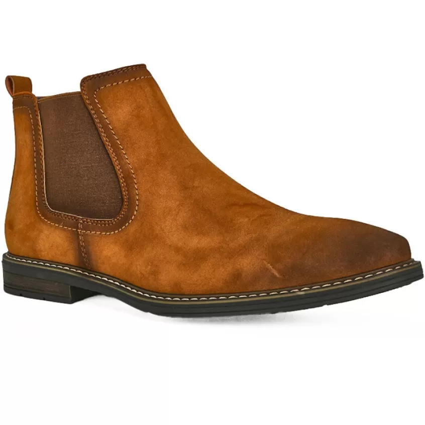 Boots, Bottines | FORTUNATO Boots Chelsea Homme Camel Avec Elastiques