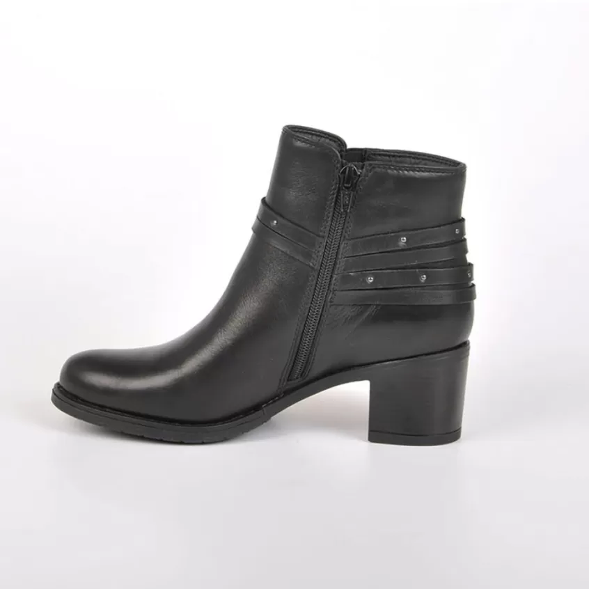 Boots, Bottines | TIPO ALTO Bottines A Talons Avec Boucles Metalliques Noir