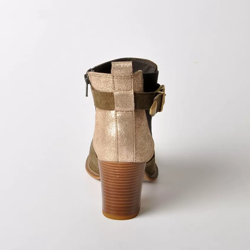 Boots, Bottines | TIPO ALTO Bottines A Talons Bi-Matieres Kaki