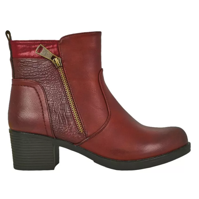 Boots, Bottines | SCALINA Bottines A Talons Bordeaux