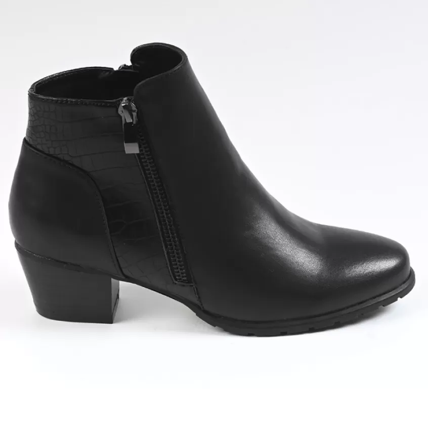 Boots, Bottines | VICE VERSA Bottines A Talons Femme Avec Zip Decoratif Noir